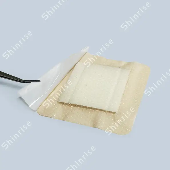 Silver Silicone Foam Dressing With Border